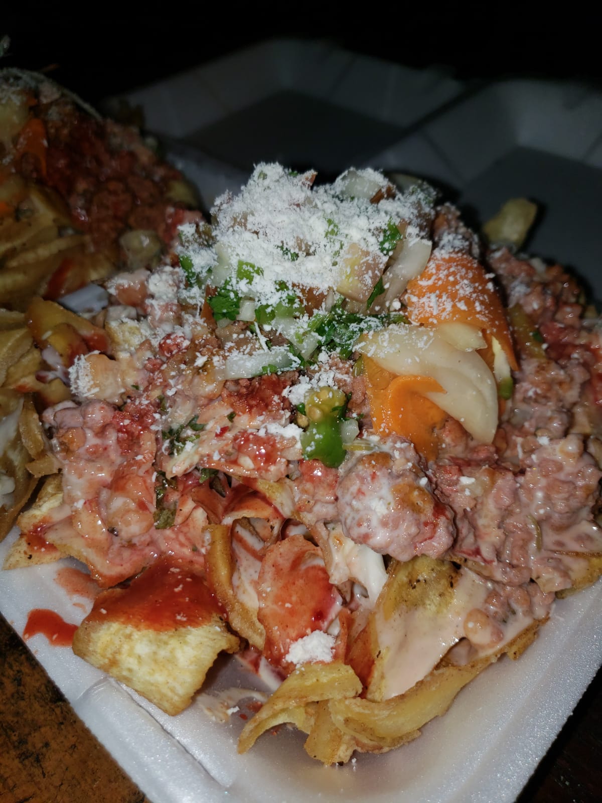 Tajadas con carne molida