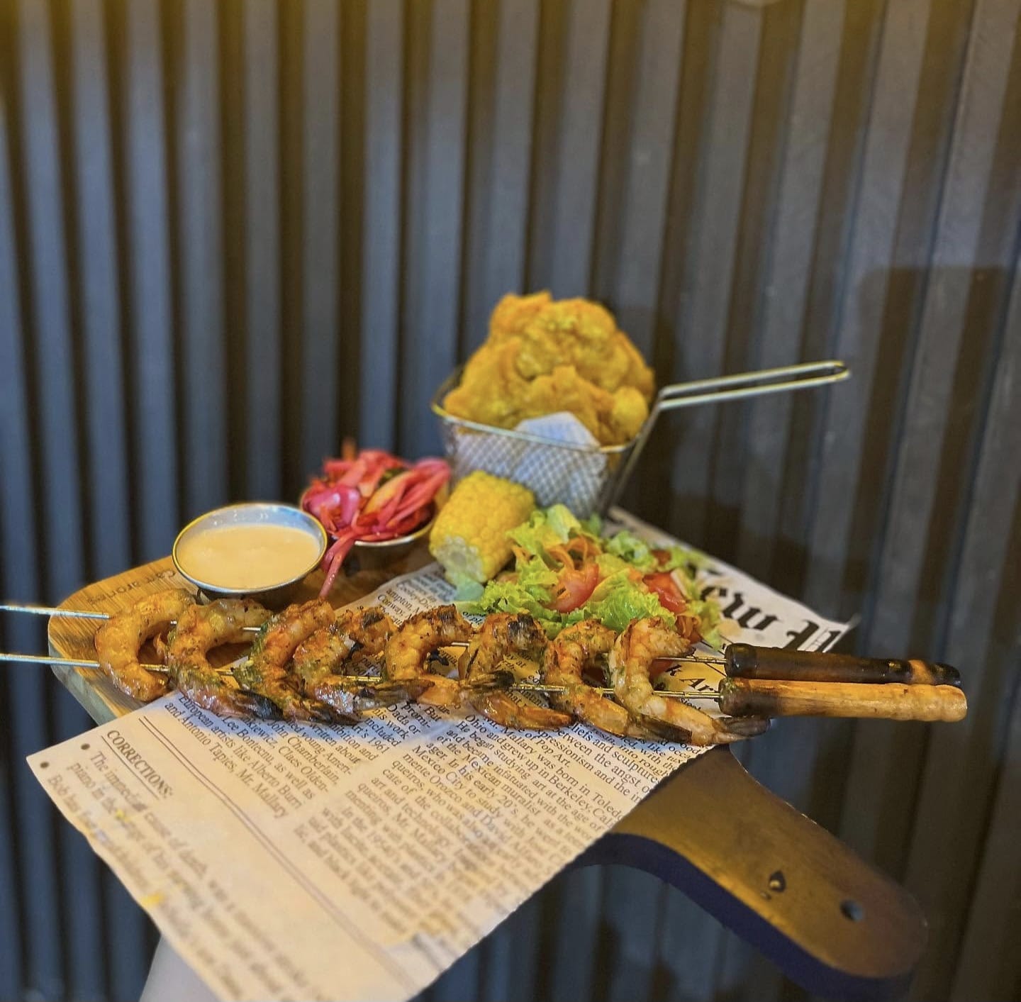 Camarones a la parrilla