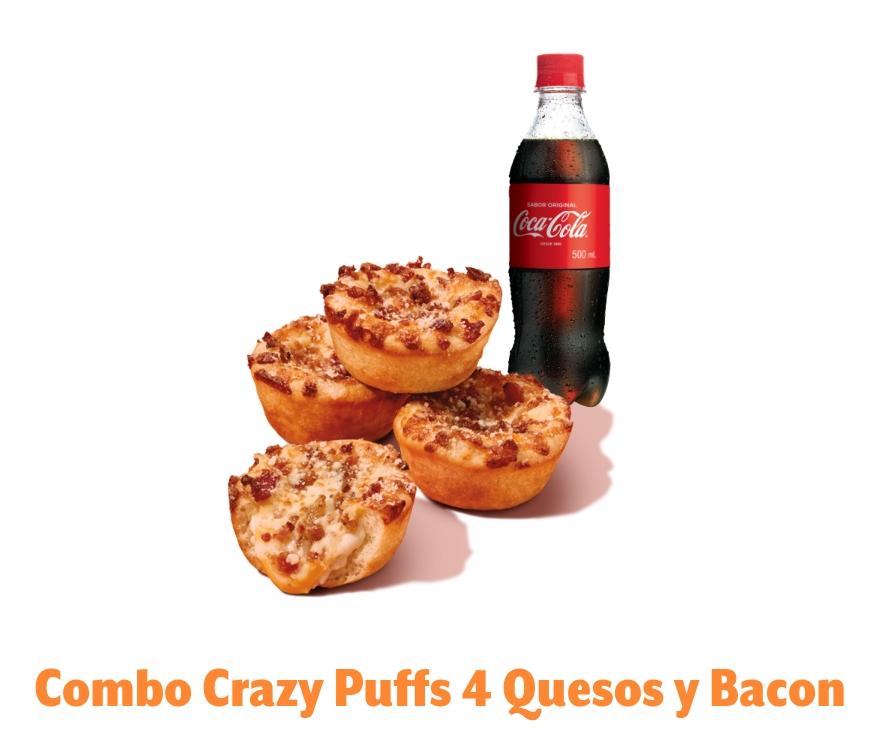 Combo crazy puff 4 quesos y bacon