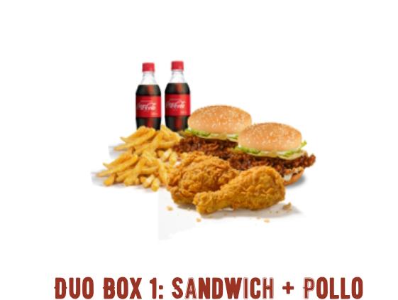 Duo box un sándwich mas pollo