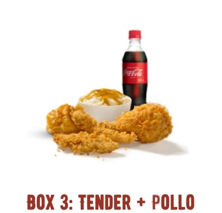 Box 3 tender mas pollo