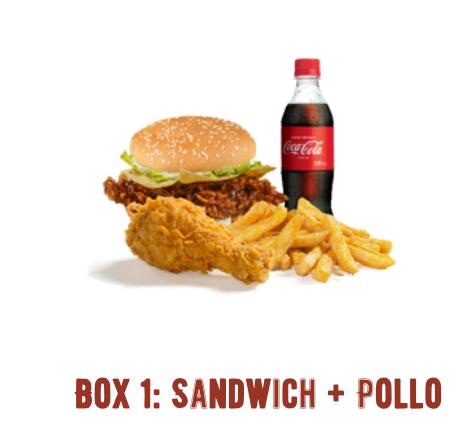 Box 1 sándwich mas pollo