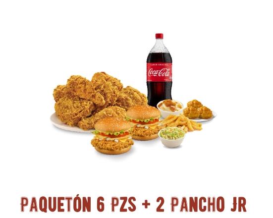 Paquetón 6 piezas mas 2 pachos jr