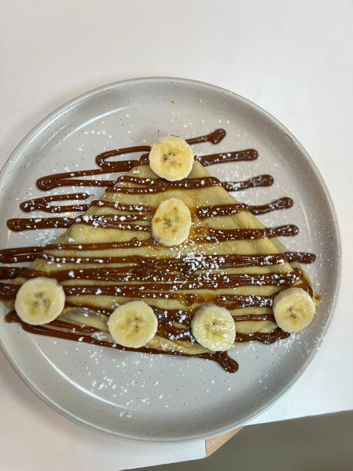 Crepa banano y dulce de leche