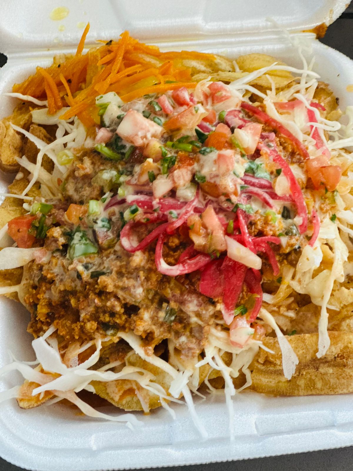Tajadas con carne molida